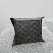 Uubags Celine Small Cube Bag In Triomphe Canvas and Natural Calfskin 18.5x21x17cm - 2