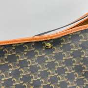 Uubags Celine Soft Shopper Bag In Tan Triomphe Canvas and Calfskin 32.5x24.5x14cm - 3