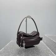 Uubags Acne Studios Camero party shoulder bag in chocolate brown 26x16x7cm - 4