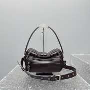 Uubags Acne Studios Camero party shoulder bag in chocolate brown 26x16x7cm - 6