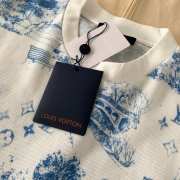 Uubags Louis Vuitton Printed Cotton Pique T-Shirt Monogram City Walk White and Blue - 5