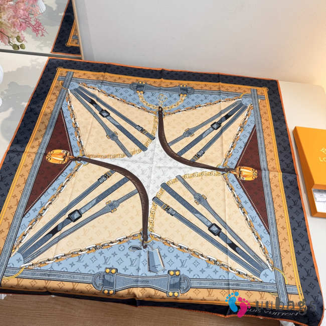 Uubags Louis Vuitton monogram confidential square silk scarf 90x90cm - 1