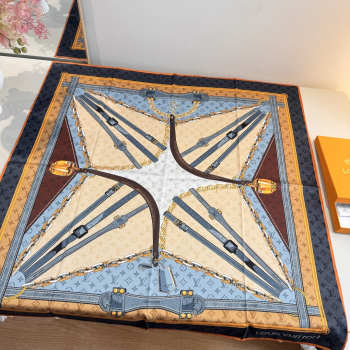Uubags Louis Vuitton monogram confidential square silk scarf 90x90cm