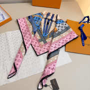 Uubags Louis Vuitton monogram confidential square silk scarf in pink 90x90cm - 2