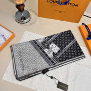 Uubags Louis Vuitton M76459 Let's Go 90 Square Silk Scarf In Black 90x90cm - 3
