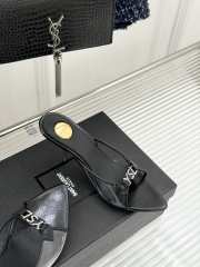 Uubags YSL black Jerry mules in TPU and rhinestones 8cm - 6