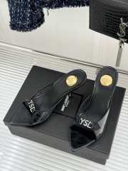 Uubags YSL black Jerry mules in TPU and rhinestones 8cm - 5