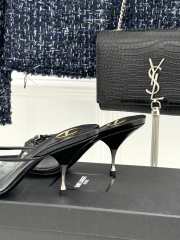 Uubags YSL black Jerry mules in TPU and rhinestones 8cm - 4