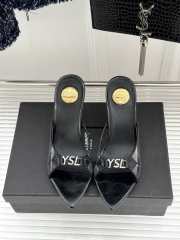 Uubags YSL black Jerry mules in TPU and rhinestones 8cm - 2