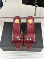 Uubags YSL red Jerry mules in TPU and rhinestones 8cm - 6