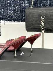 Uubags YSL red Jerry mules in TPU and rhinestones 8cm - 4