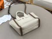 Uubags Chloé small carry tote bag in kohl brown canvas 27x23x12cm - 6