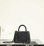 New Arrivals 2026 Chanel clutch with strap washed black denim, calfskin & gold-tone metal 11.5x14.5x5.5cm - 2