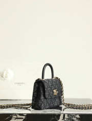 New Arrivals 2026 Chanel clutch with strap washed black denim, calfskin & gold-tone metal 11.5x14.5x5.5cm - 4