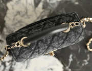 New Arrivals 2026 Chanel clutch with strap washed black denim, calfskin & gold-tone metal 11.5x14.5x5.5cm - 5