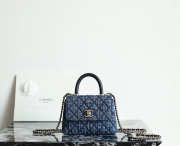 New Arrivals 2026 Chanel clutch with strap washed blue denim, calfskin & gold-tone metal 11.5x14.5x5.5cm - 6