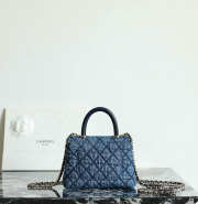 New Arrivals 2026 Chanel clutch with strap washed blue denim, calfskin & gold-tone metal 11.5x14.5x5.5cm - 4