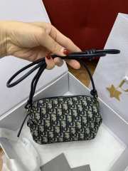 Uubags Dior Bow Pouch Blue Dior Oblique Jacquard 20x11x8cm - 1