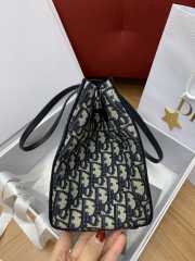 Uubags Small Dior Promenade Shopping Bag Blue Dior Oblique Jacquard 27x19x13.5cm - 5