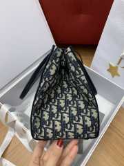 Uubags Small Dior Promenade Shopping Bag Blue Dior Oblique Jacquard 27x19x13.5cm - 2