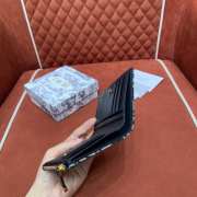 Uubags 30 Montaigne Dahlia Wallet Blue Dior Oblique Jacquard 12x9x2cm - 6