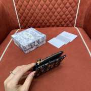 Uubags 30 Montaigne Dahlia Wallet Blue Dior Oblique Jacquard 12x9x2cm - 3