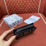 Uubags Dior Small 30 Montaigne Voyageur Coin Purse in Blue Dior Oblique Jacquard 10x13.3cm - 6