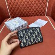 Uubags Dior Small 30 Montaigne Voyageur Coin Purse in Blue Dior Oblique Jacquard 10x13.3cm - 3