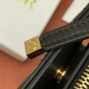 Uubags Dior Caro Dahlia Wallet With Crystals Black Macrocannage Lambskin 12x9x2cm - 6