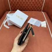 Uubags Dior Caro Dahlia Wallet With Crystals Black Macrocannage Lambskin 12x9x2cm - 5