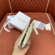 Uubags Dior Caro Dahlia Wallet With Crystals Light Beige Macrocannage Lambskin 12x9x2cm - 6