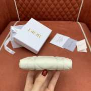 Uubags Dior Caro Dahlia Wallet With Crystals Light Beige Macrocannage Lambskin 12x9x2cm - 4