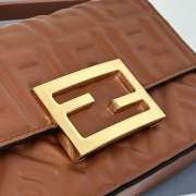 Uubags Fendi Baguette Phone Pouch Brown Nappa Leather 18.5x2.5x10cm - 3
