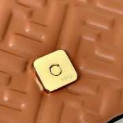 Uubags Fendi Baguette Phone Pouch Brown Nappa Leather 18.5x2.5x10cm - 4