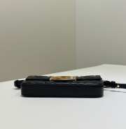 Uubags Fendi Baguette Phone Pouch Black Nappa Leather 18.5x2.5x10cm - 2