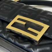Uubags Fendi Baguette Phone Pouch Black Nappa Leather 18.5x2.5x10cm - 4