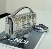 Uubags Fendi Baguette Phone Pouch In Silver Metallic 18.5x2.5x10cm - 5