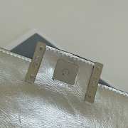 Uubags Fendi Baguette Phone Pouch In Silver Metallic 18.5x2.5x10cm - 4