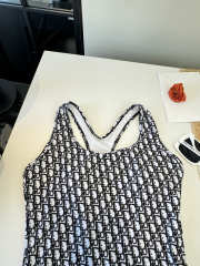 Uubags Blue Dior Oblique Technical Fabric One-Piece Swimsuit - 5