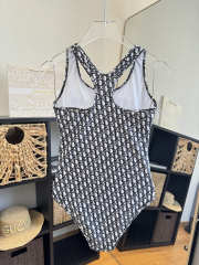 Uubags Blue Dior Oblique Technical Fabric One-Piece Swimsuit - 3