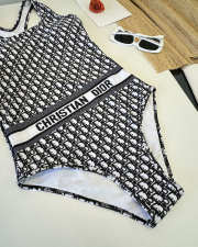 Uubags Blue Dior Oblique Technical Fabric One-Piece Swimsuit - 2