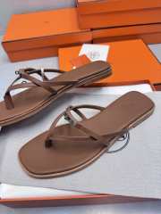 Uubags Hermes Miss sandal in brown-silver - 4