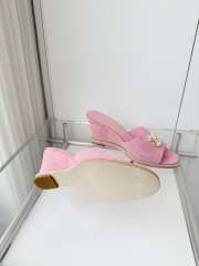 Uubags Chanel Sandals In Velvet & Imitation Pearls Pink 8.5cm - 3