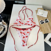 Uubags Louis Vuitton Louis Vuitton Bikini Set With Printed Technical Jersey Cherry Motif - 1