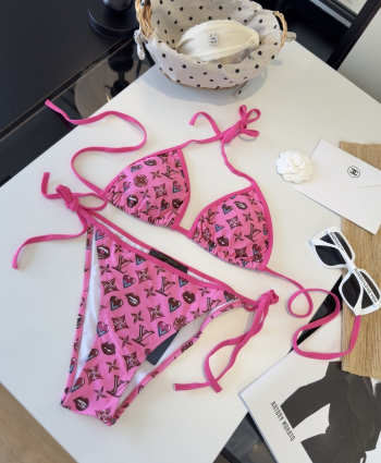 Uubags Louis Vuitton Bikini Set With Printed Technical Jersey Monogram Motif