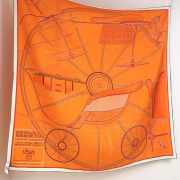 Uubags Hermes Petit Duc double face scarf 90 powder pink/ yellow/ multicoloured 88.5x88.5cm - 2