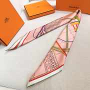 Uubags Hermes Petit Duc double face scarf 90 powder pink/ yellow/ multicoloured 88.5x88.5cm - 5
