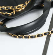 Uubags Chanel Classic Caviar Quilted Tote Bag with Gold Chain Shoulder Strap In Black 27x31x12cm - 5