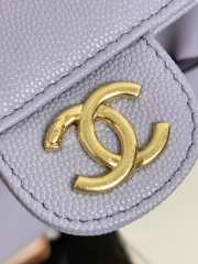 Uubags Chanel mini clutch with leather strap in light purple 11.5x17x5cm - 6