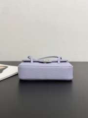 Uubags Chanel mini clutch with leather strap in light purple 11.5x17x5cm - 4